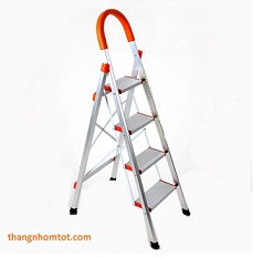 Thang nhôm tay vịn Inox 4 bậc Nikita NKT-IN04  -1m